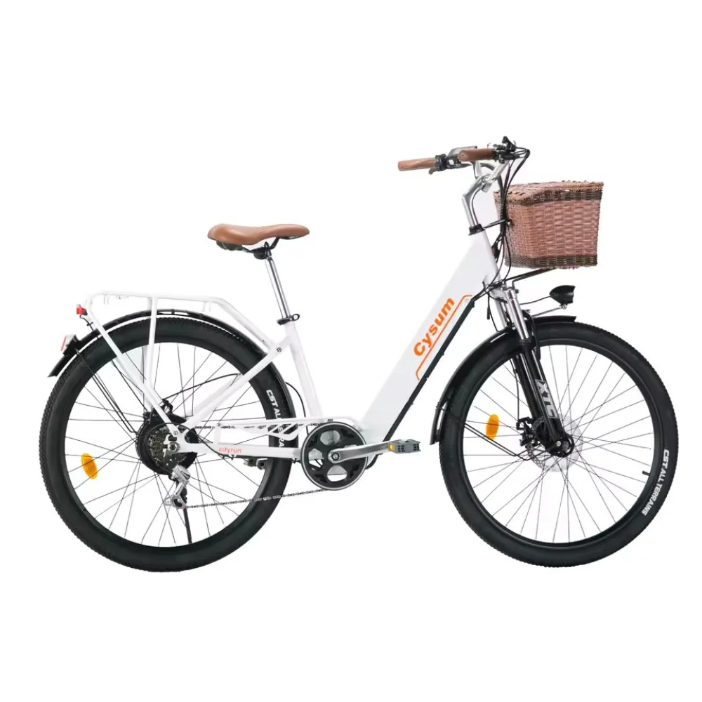 Cysum Cityrun 26″ Ηλεκτρικό Ποδήλατο Πόλης – Λευκό